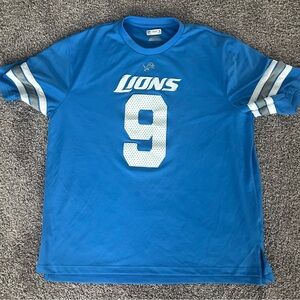 NFL Blue Lions Jersey Top with White Number 9